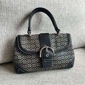 Coach Black Interior Leather Patch Bag
